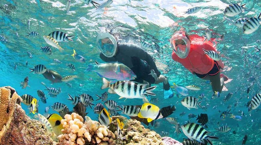 Nurkowanie w masce pełnotwarzowej